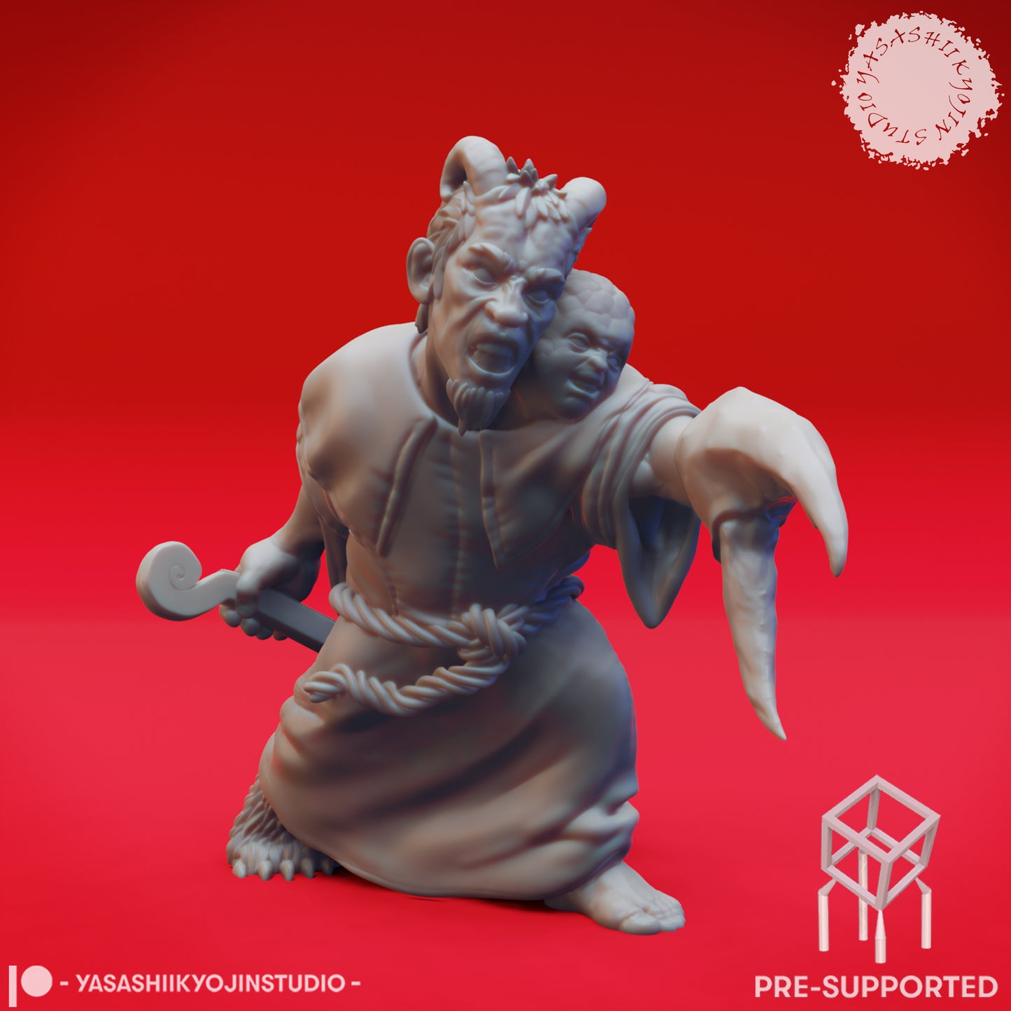 Mongrelfolk - Clovin - Tabletop Miniature (Pre-Supported STL)