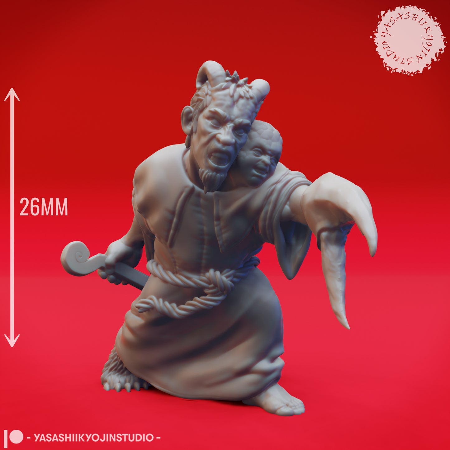 Mongrelfolk - Clovin - Tabletop Miniature (Pre-Supported STL)