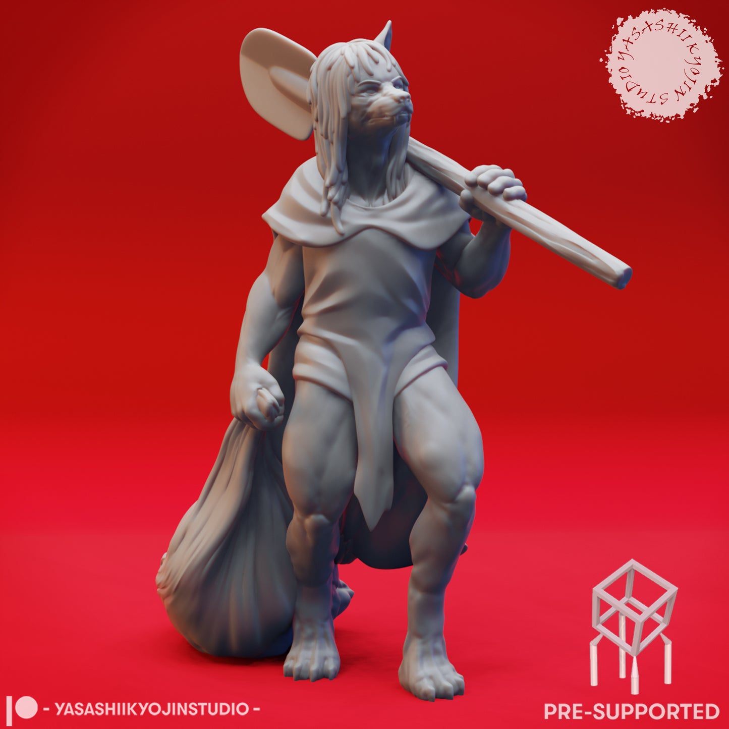 Mongrelfolk - Otto - Tabletop Miniature (Pre-Supported STL)
