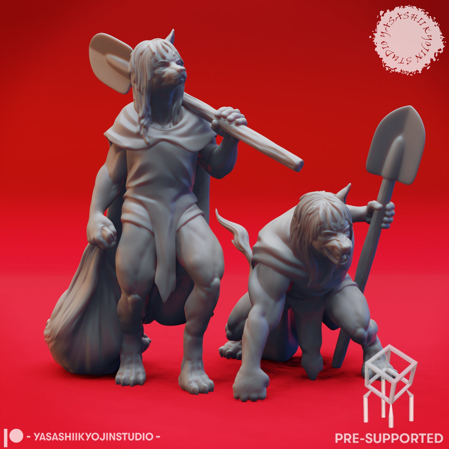 Mongrelfolk - Otto - Tabletop Miniature (Pre-Supported STL)