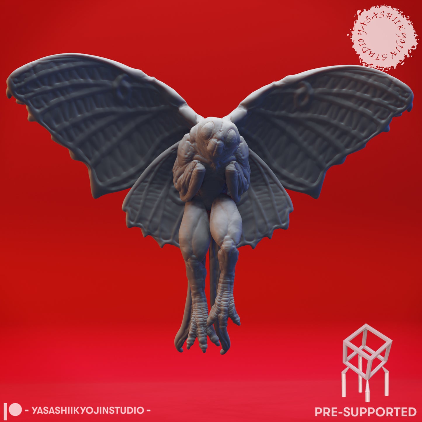 Mothman - Flying - Tabletop Miniature (Pre-Supported STL)