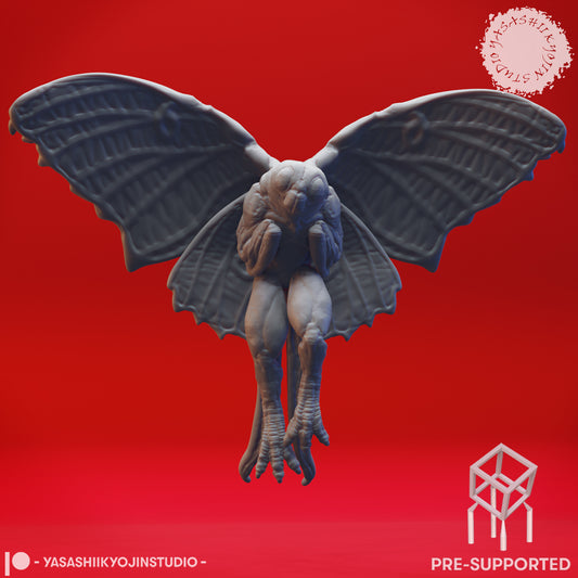 Mothman - Flying - Tabletop Miniature (Pre-Supported STL)