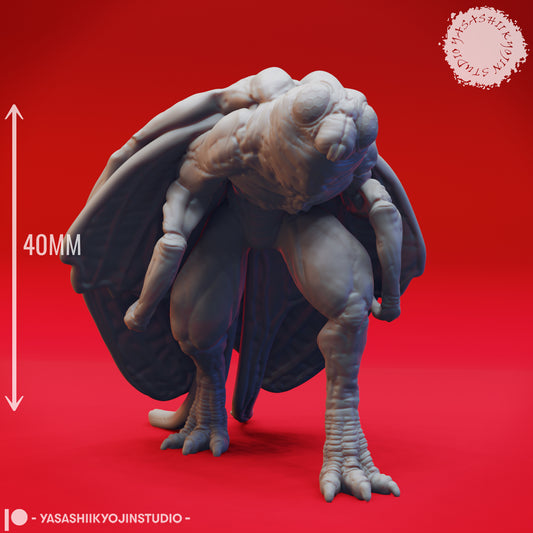 Mothman - Stalking  - 3D Printed Mini for Tabletop Gaming, Dungeons and Dragons, Pathfinder, Kings of War and other RPG's