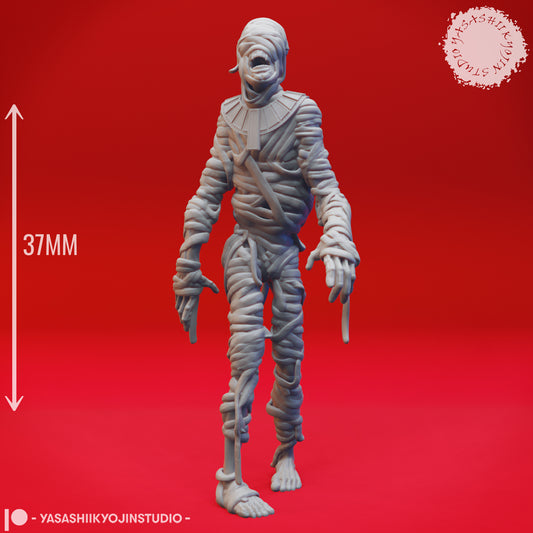 Mummy - Shambling - 3D Printed Minis for Tabletop Gaming, Dungeons and Dragons, Pathfinder, Kings of War and other RPG's