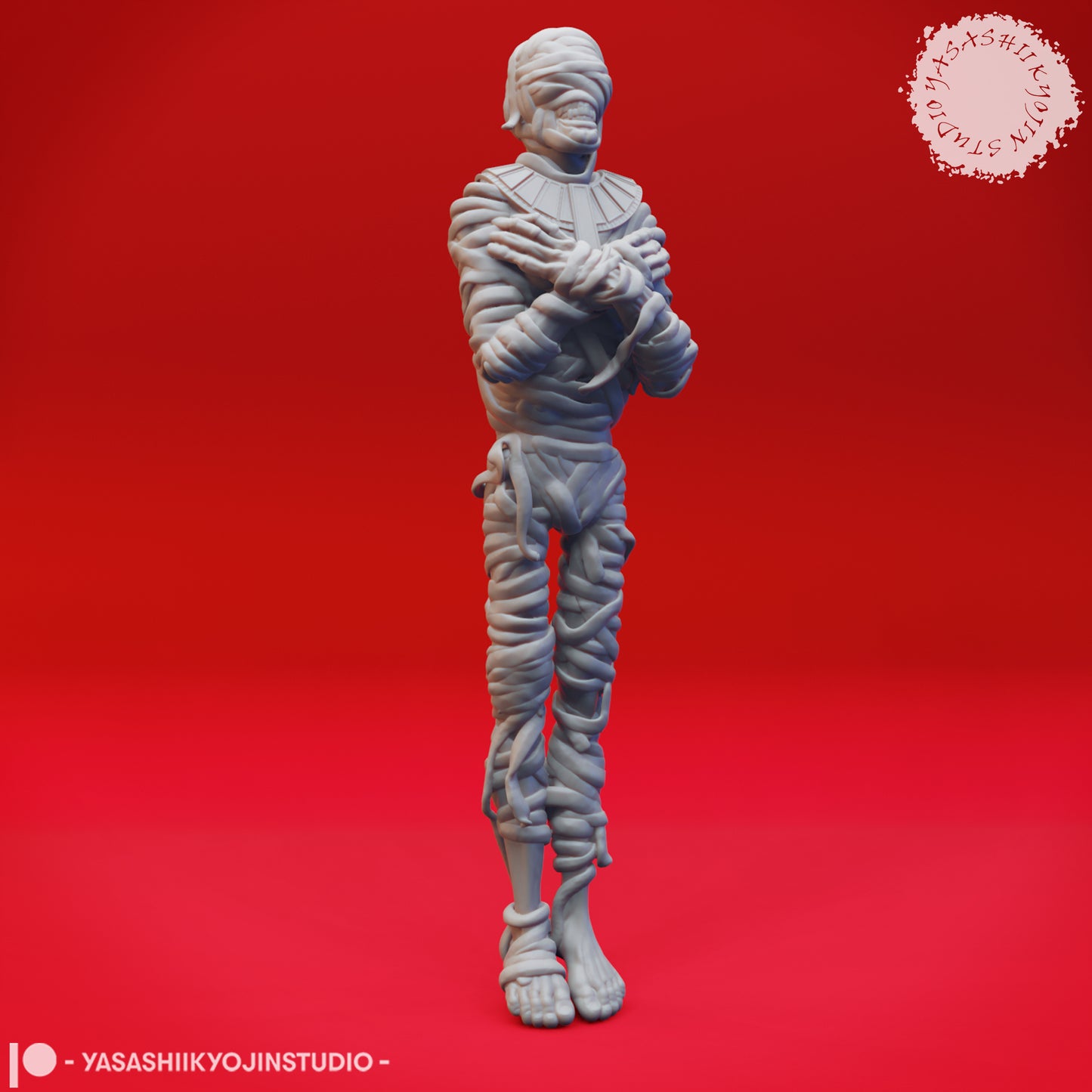 Mummy - Laying - 3D Printed Minis for Tabletop Gaming, Dungeons and Dragons, Pathfinder, Kings of War and other RPG's