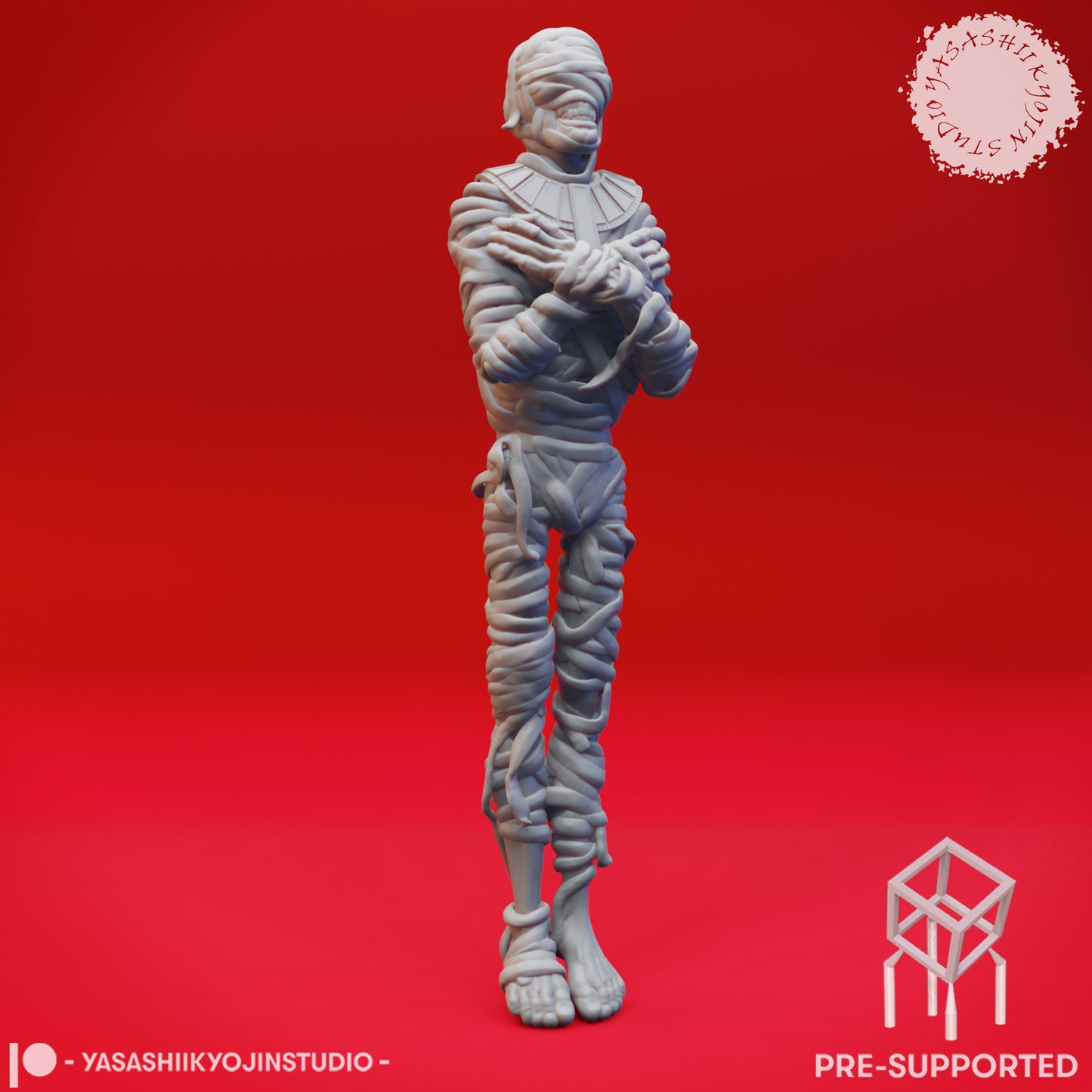 Mummy - Laying - Tabletop Miniature (Pre-Supported STL)