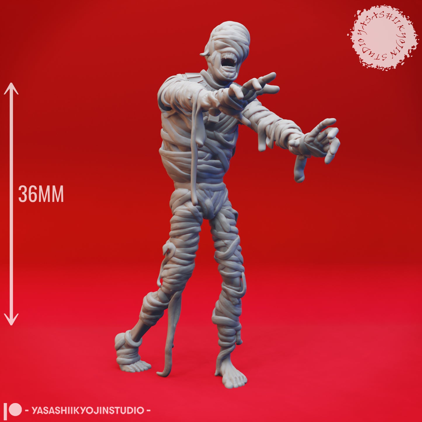 Mummy - Shuffling - 3D Printed Minis for Tabletop Gaming, Dungeons and Dragons, Pathfinder, Kings of War and other RPG's