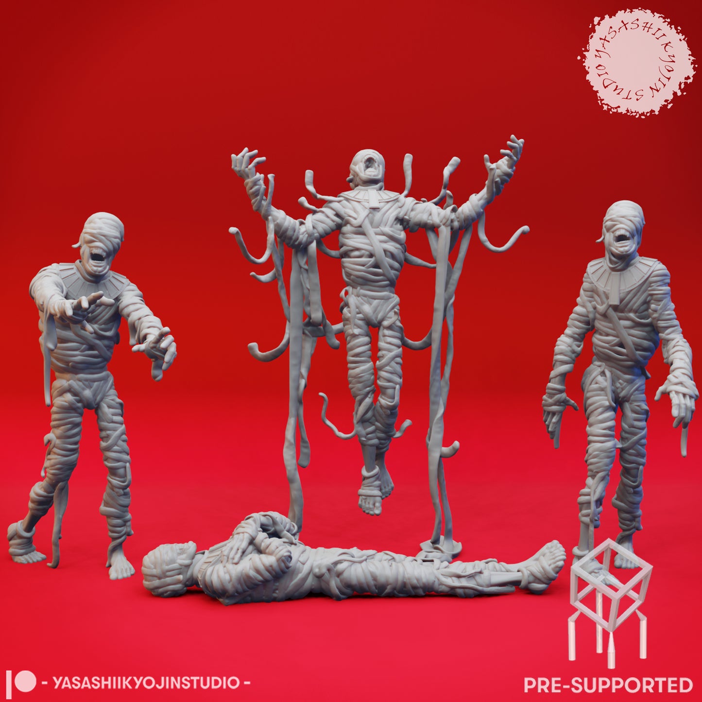 Tomb of Mummies - Tabletop Miniatures (Pre-Supported STL)