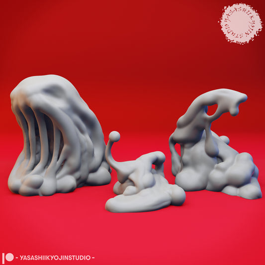 Ochre Jellies - Bundle - 3D Printed Mini for Tabletop Gaming, Dungeons and Dragons, Pathfinder, Kings of War and other RPG's