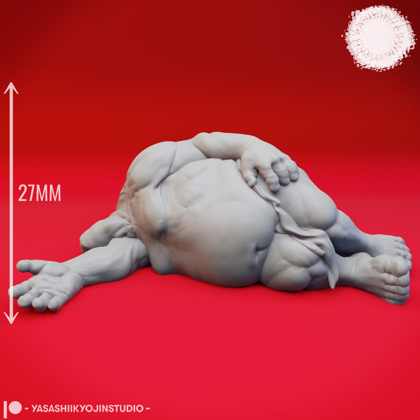 Ogre - Defeated - Tabletop Miniature (Pre-Supported STL)