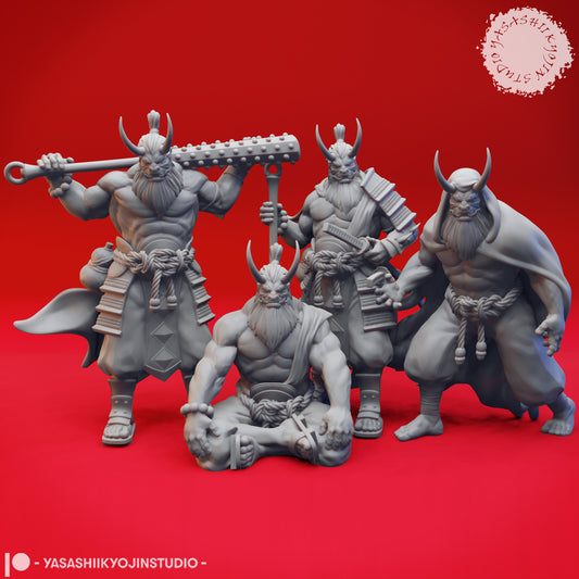 Oni Clan - Bundle - 3D Printed Mini for Tabletop Gaming, Dungeons and Dragons, Pathfinder, Kings of War and other RPG's