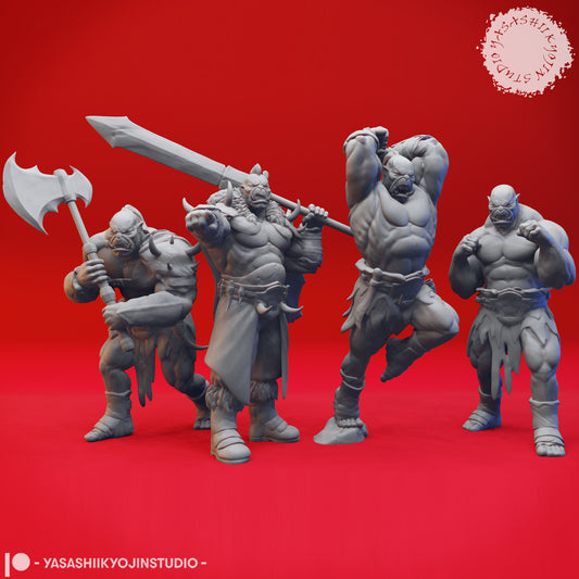 Orc Warband - Bundle - 3D Printed Minis for Tabletop Gaming, Dungeons and Dragons, Pathfinder, Kings of War and other RPG's