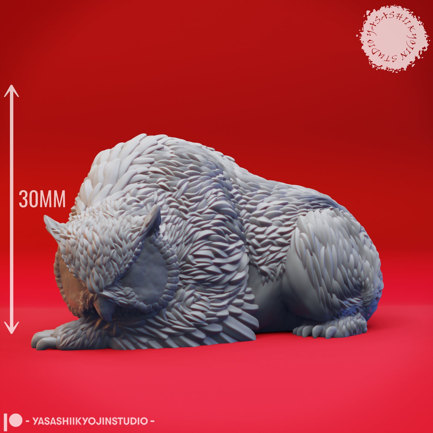 Owlbear - Sleeping - Tabletop Miniature (Pre-Supported STL)