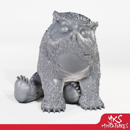 Owlbear Cub - 3D Printed Mini for Tabletop Gaming, Dungeons and Dragons, Pathfinder, Kings of War and other RPG's