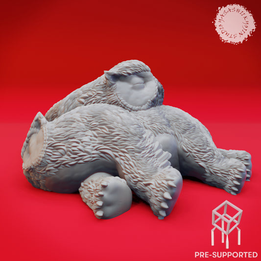 Owlbear Cubs - Sleeping - Tabletop Miniature (Pre-Supported STL)