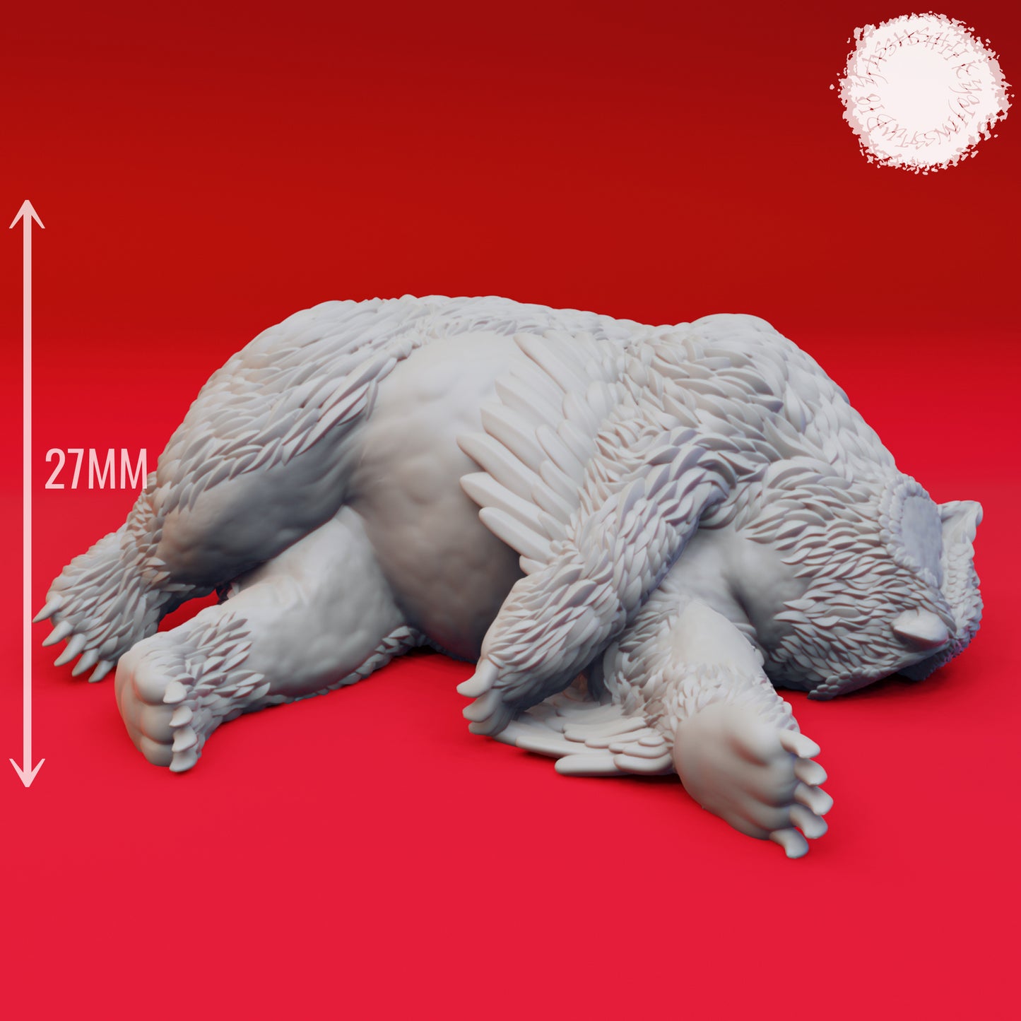 Owlbear - Defeated - Tabletop Miniature (Pre-Supported STL)