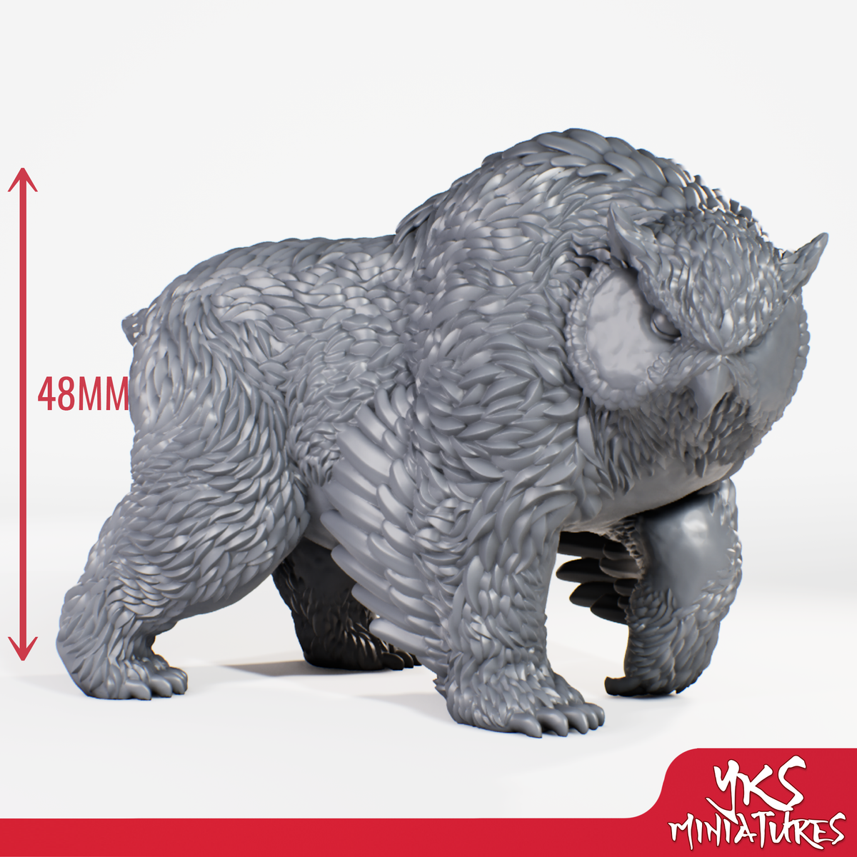 Owlbear - 3D Printed Mini for Tabletop Gaming, Dungeons and Dragons, Pathfinder, Kings of War and other RPG's