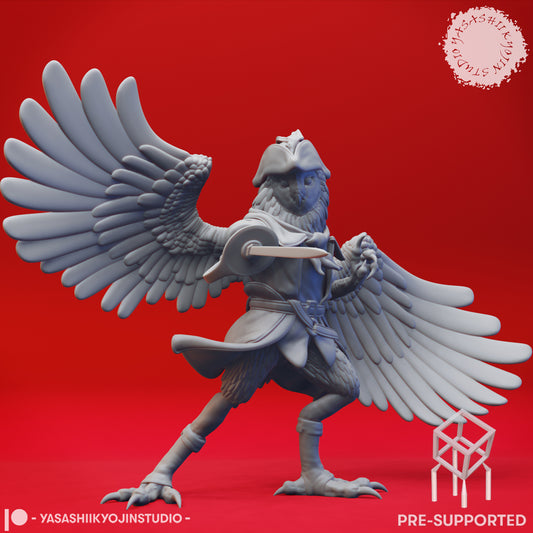 Owlin - Swashbuckler - Tabletop Miniatures (Pre-Supported)