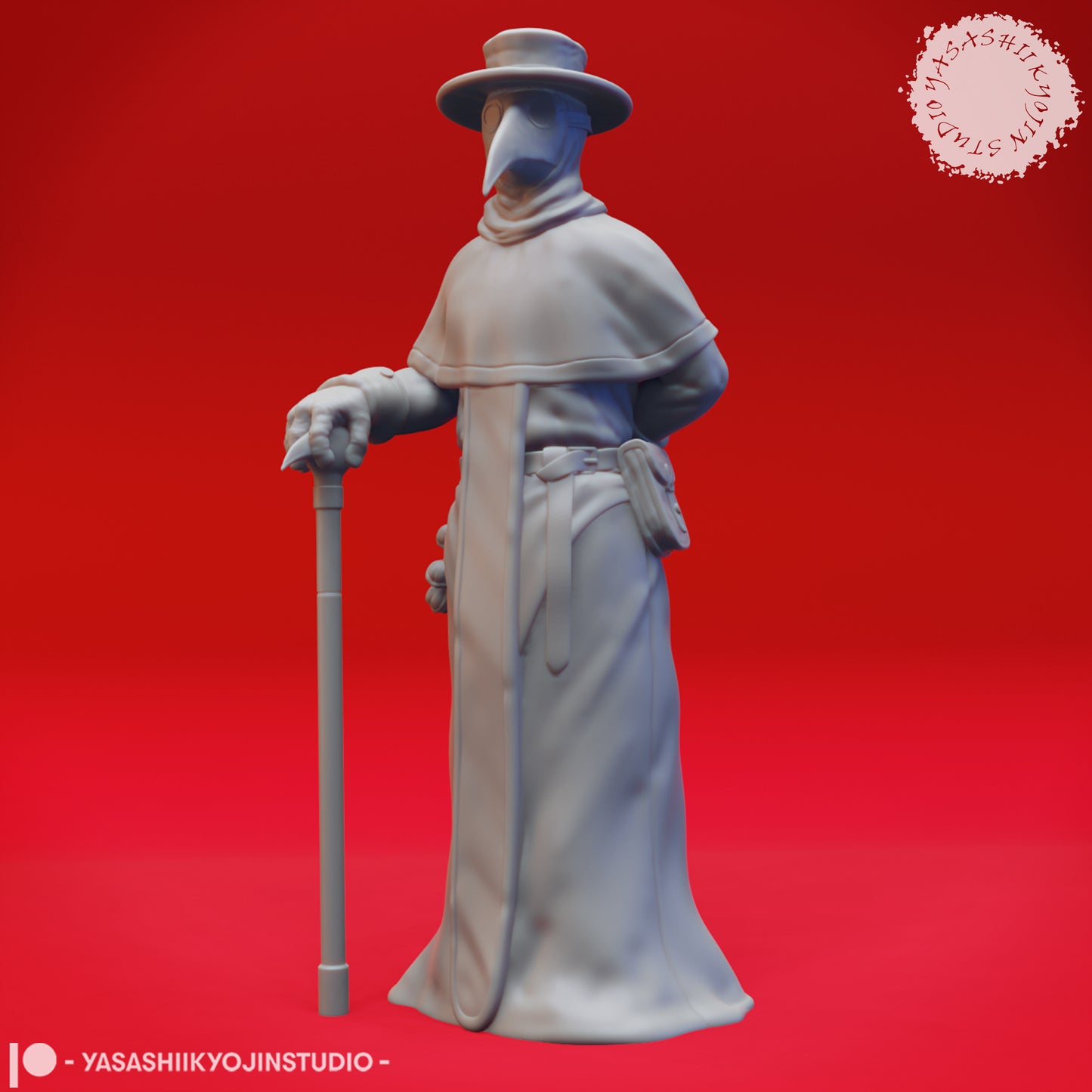 Plague Doc Cleric - Tabletop Miniature STL