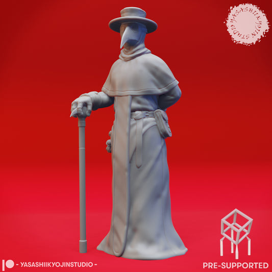 Plague Doctor - Cleric - Tabletop Miniatures (Pre-Supported STL)