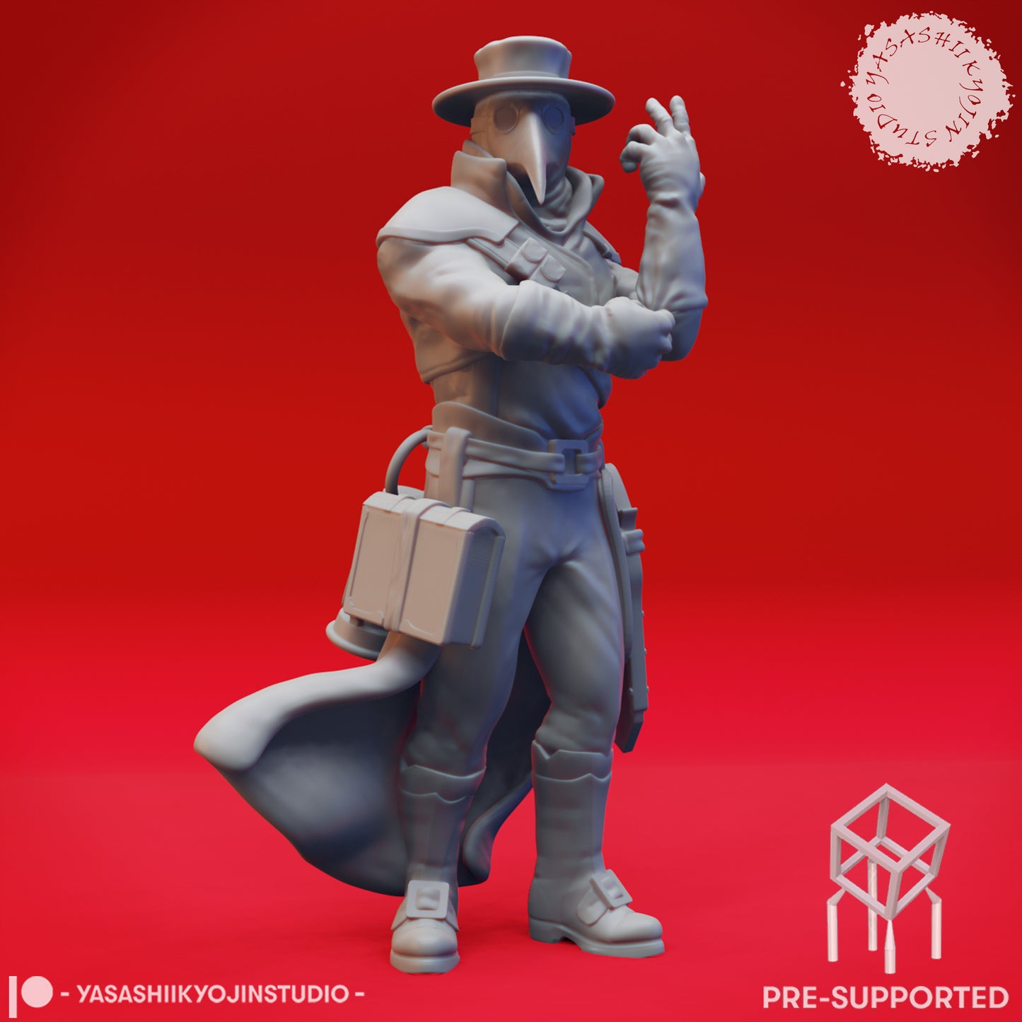 Plague Doctor - Artificer - Tabletop Miniatures (Pre-Supported STL)