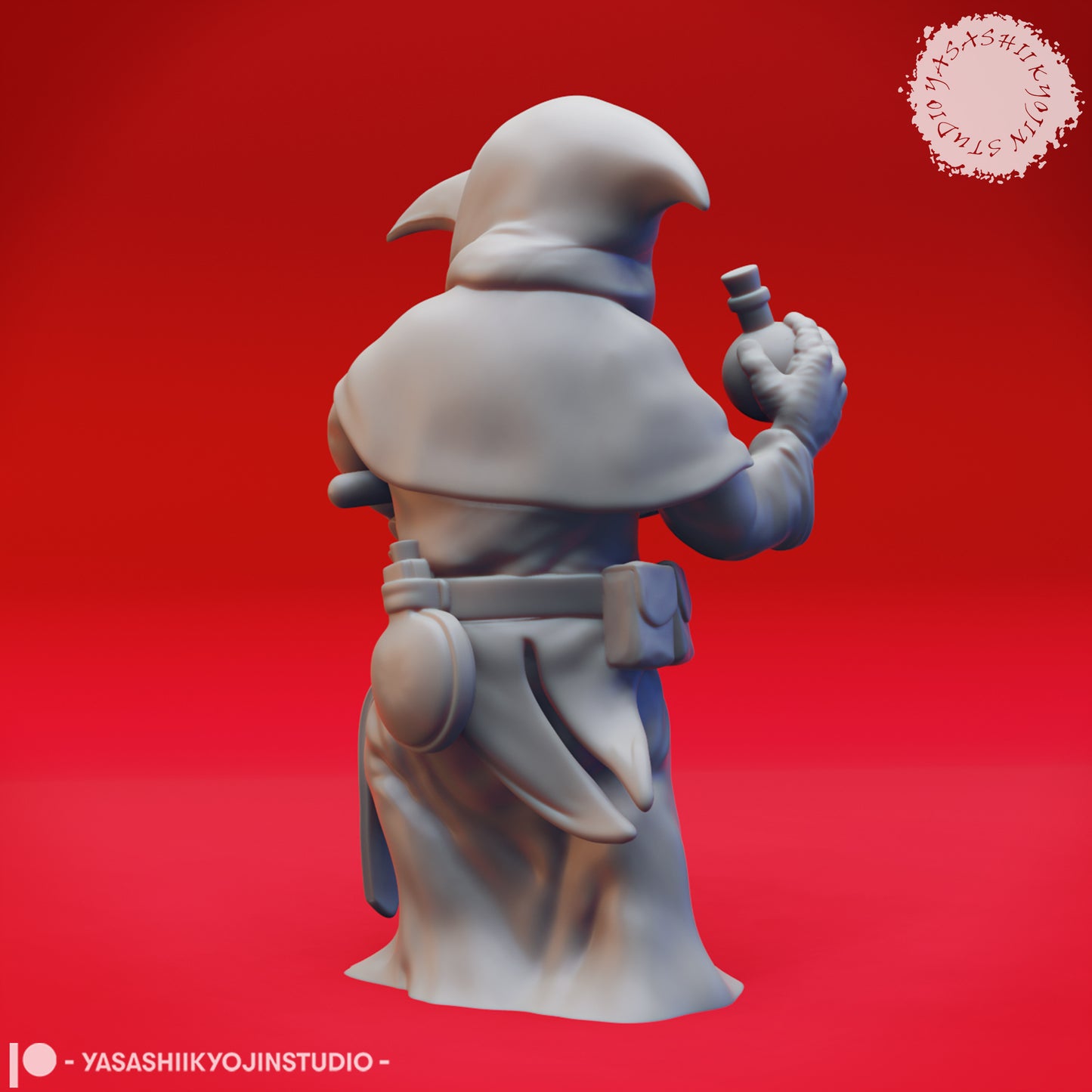 Plague Doctor - Smol - 3D Printed Mini for Tabletop Gaming, Dungeons and Dragons, Pathfinder, Kings of War and other RPG's