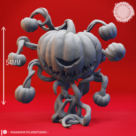 Pumpkin Beholder - 3D Printed Mini for Tabletop Gaming, Dungeons and Dragons, Pathfinder, Kings of War and other RPG's