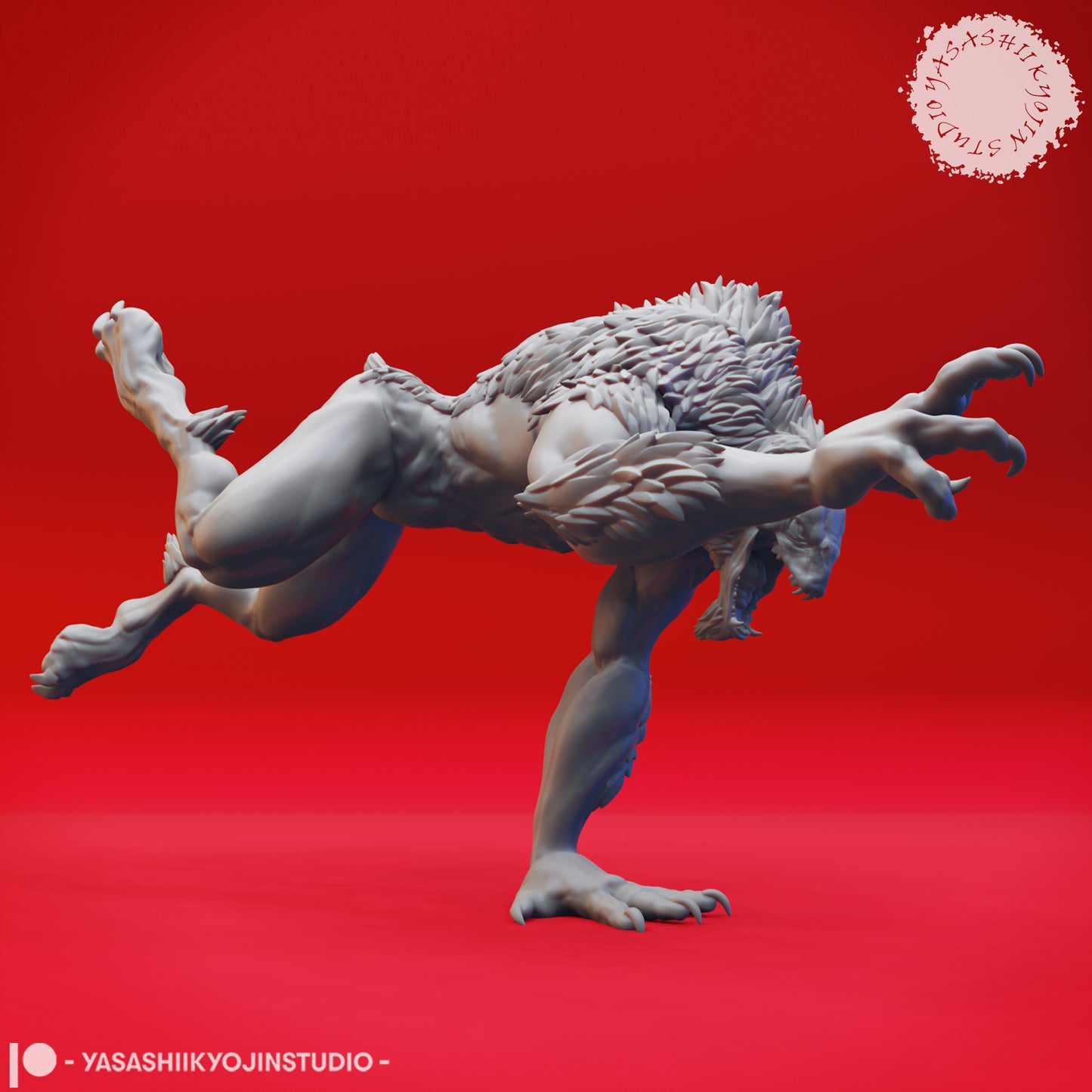 Quaggoth - Lunging - 3D Printed Mini for Tabletop Gaming, Dungeons and Dragons, Pathfinder, Kings of War and other RPG's