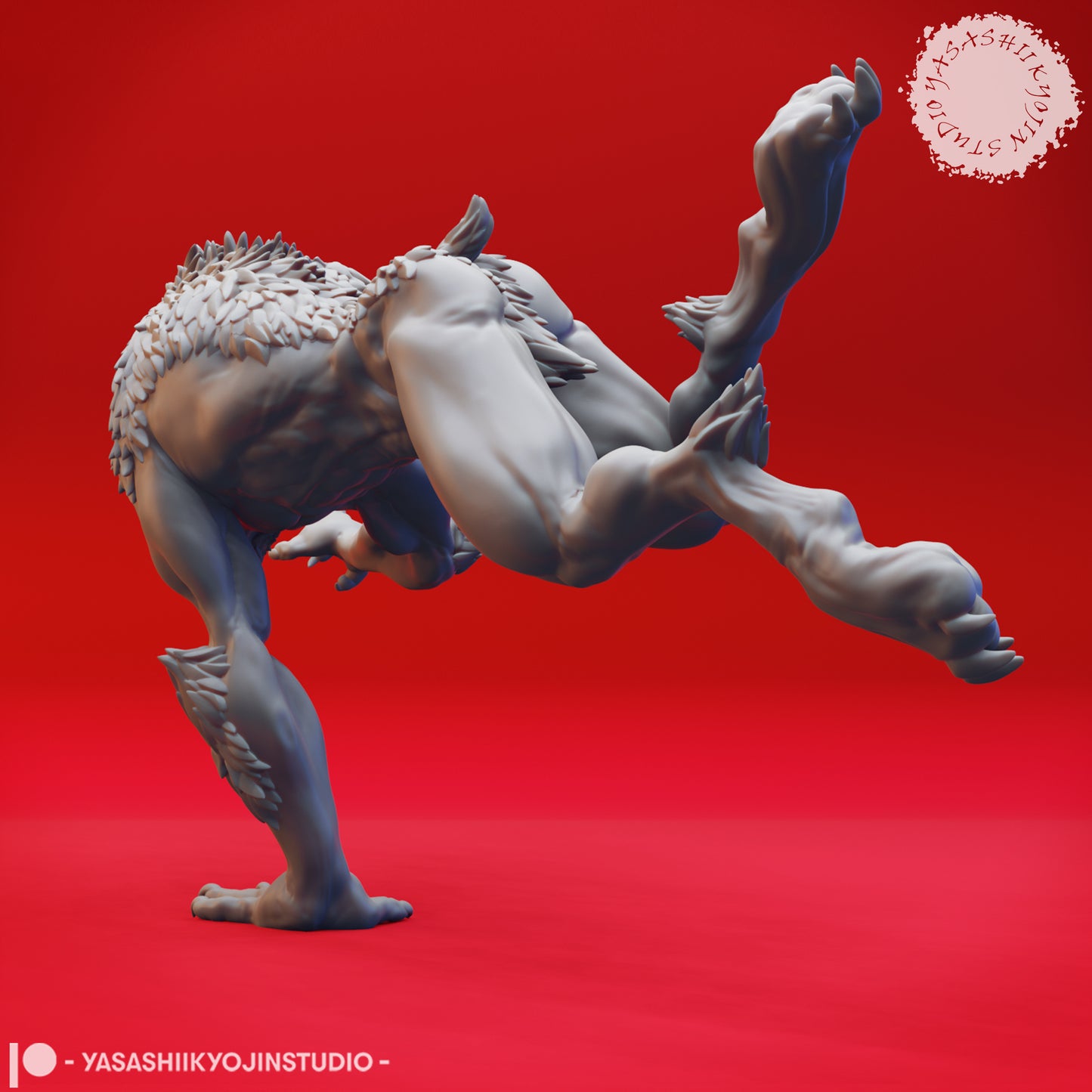 Quaggoth - Lunging - 3D Printed Mini for Tabletop Gaming, Dungeons and Dragons, Pathfinder, Kings of War and other RPG's