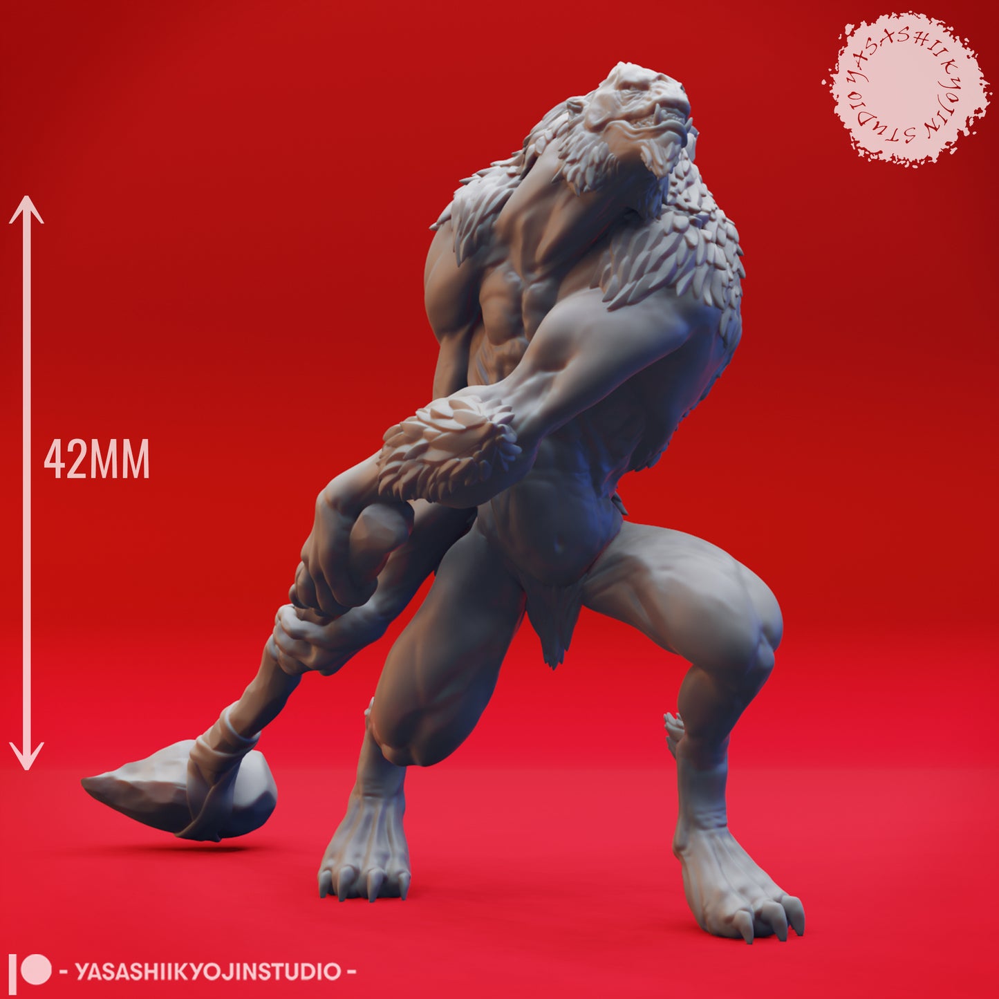 Quaggoth - Stone Club - Tabletop Miniatures (Pre-Supported STL)