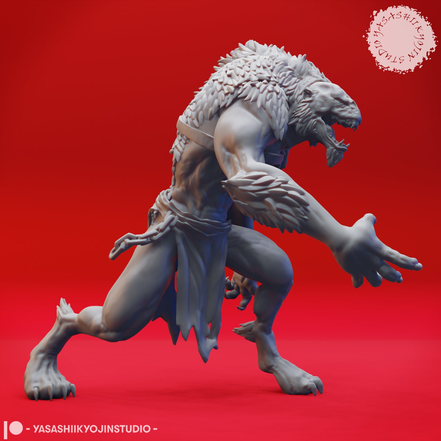 Quaggoth - Warchief - 3D Printed Mini for Tabletop Gaming, Dungeons and Dragons, Pathfinder, Kings of War and other RPG's