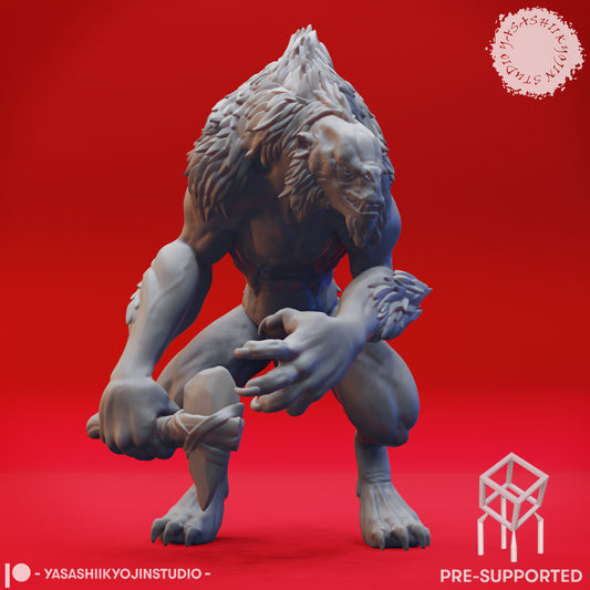 Quaggoth - Stone Hatchet - Tabletop Miniatures (Pre-Supported STL)