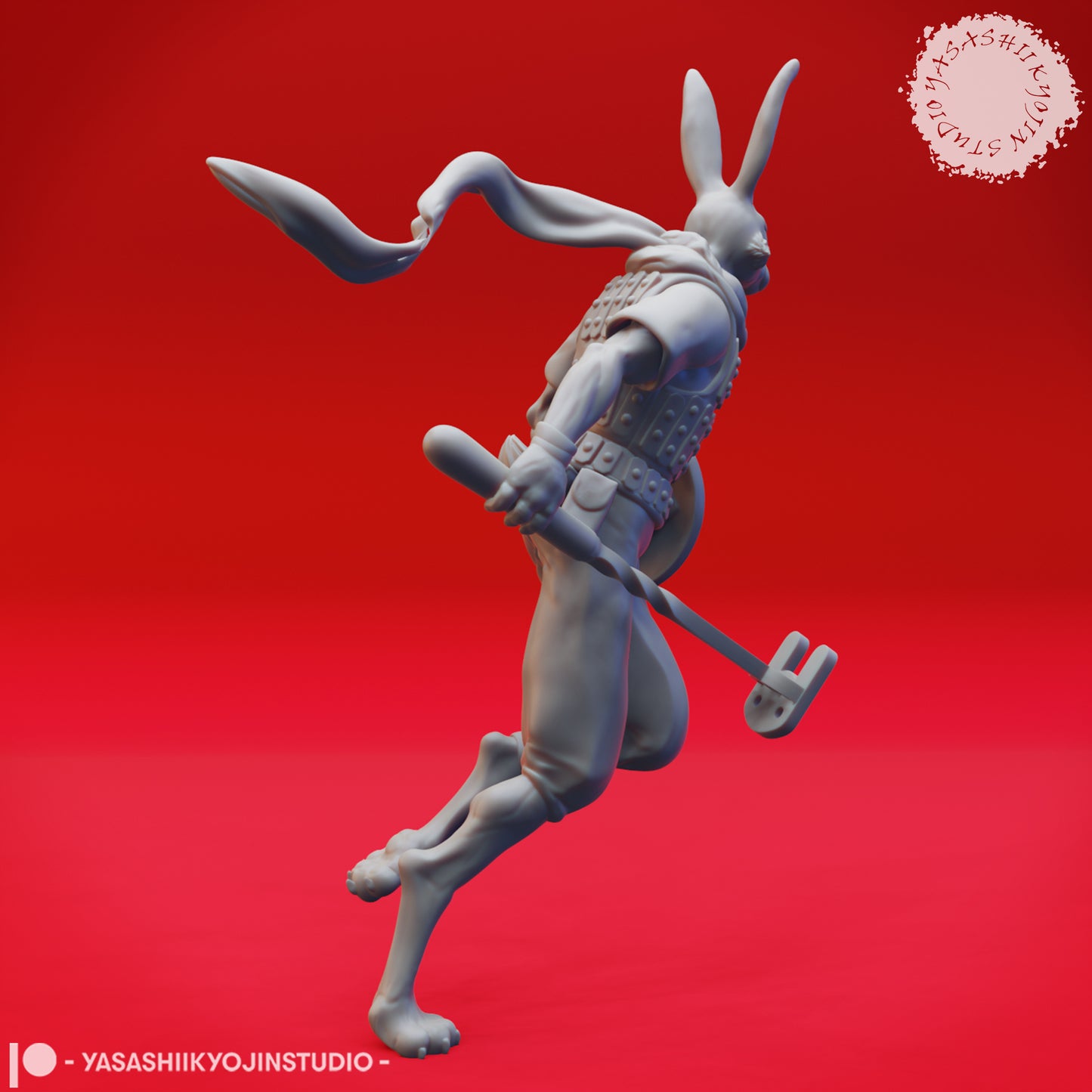 Rabbitfolk - Fighter - Tabletop Miniature STL