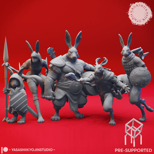 Rabbitfolk Warren - Bundle - Tabletop Miniatures (Pre-Supported STL)