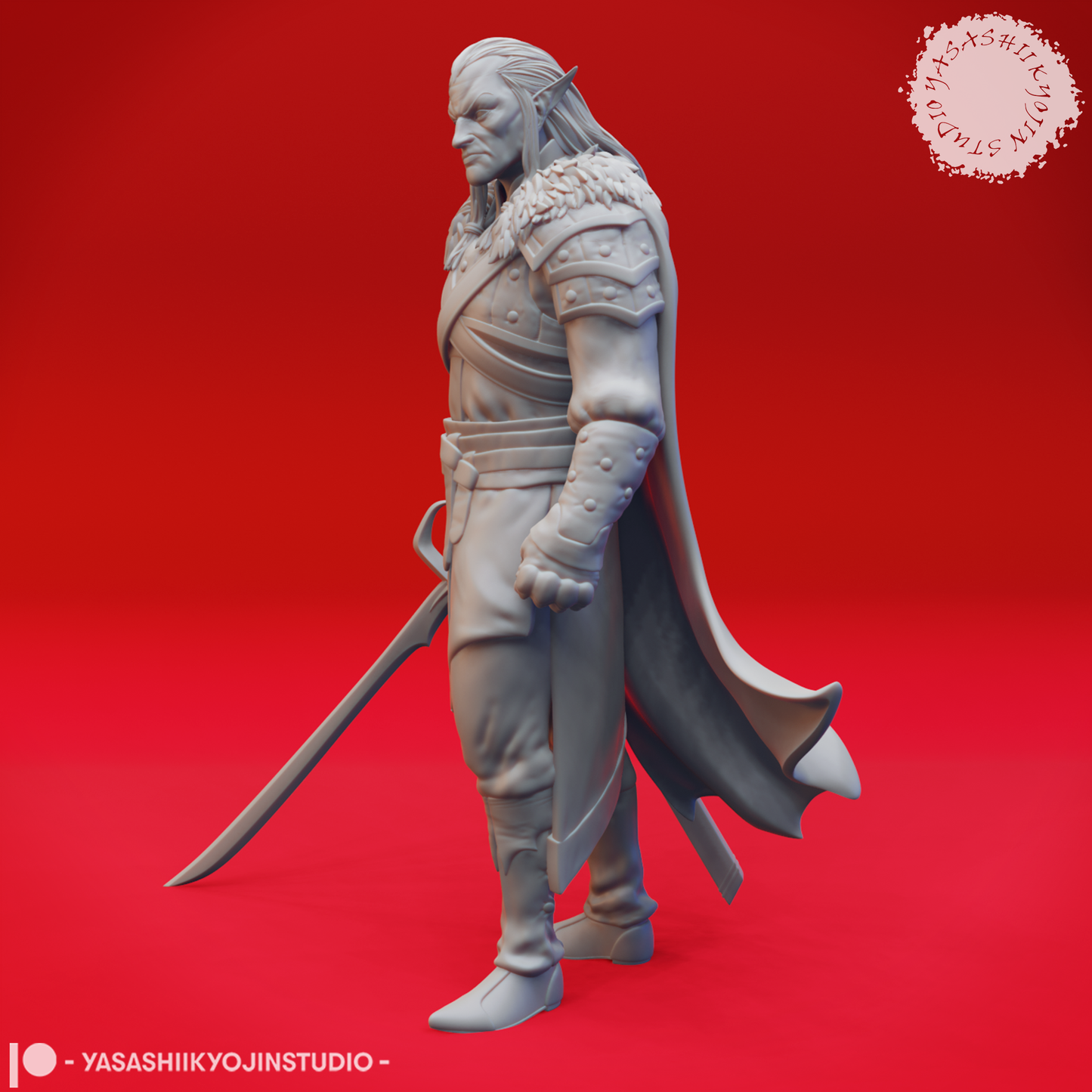 Rahadin - Dusk Elf Chamberlain - 3D Printed Mini for Tabletop Gaming, Dungeons and Dragons, Pathfinder, Kings of War and other RPG's
