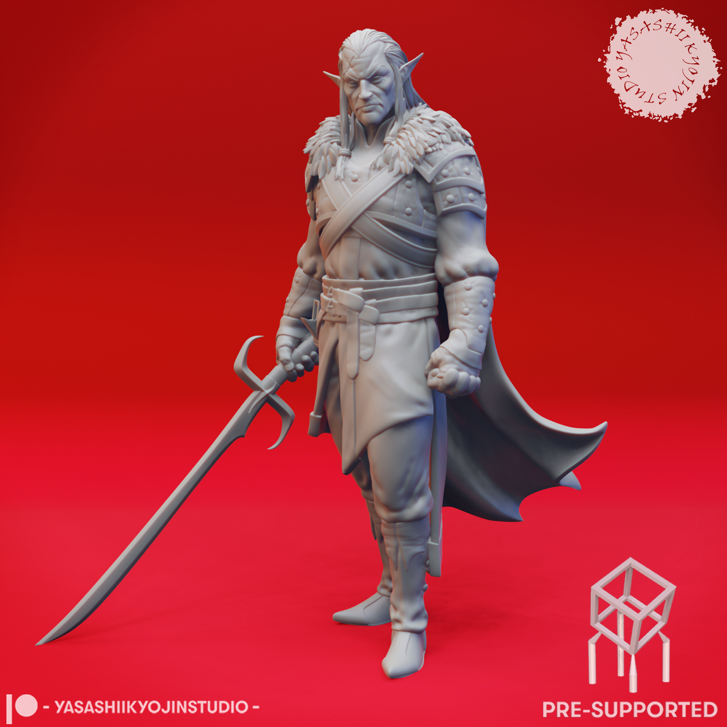 Rahadin - Dusk Elf Chamberlain - Tabletop Miniature (Pre-Supported)