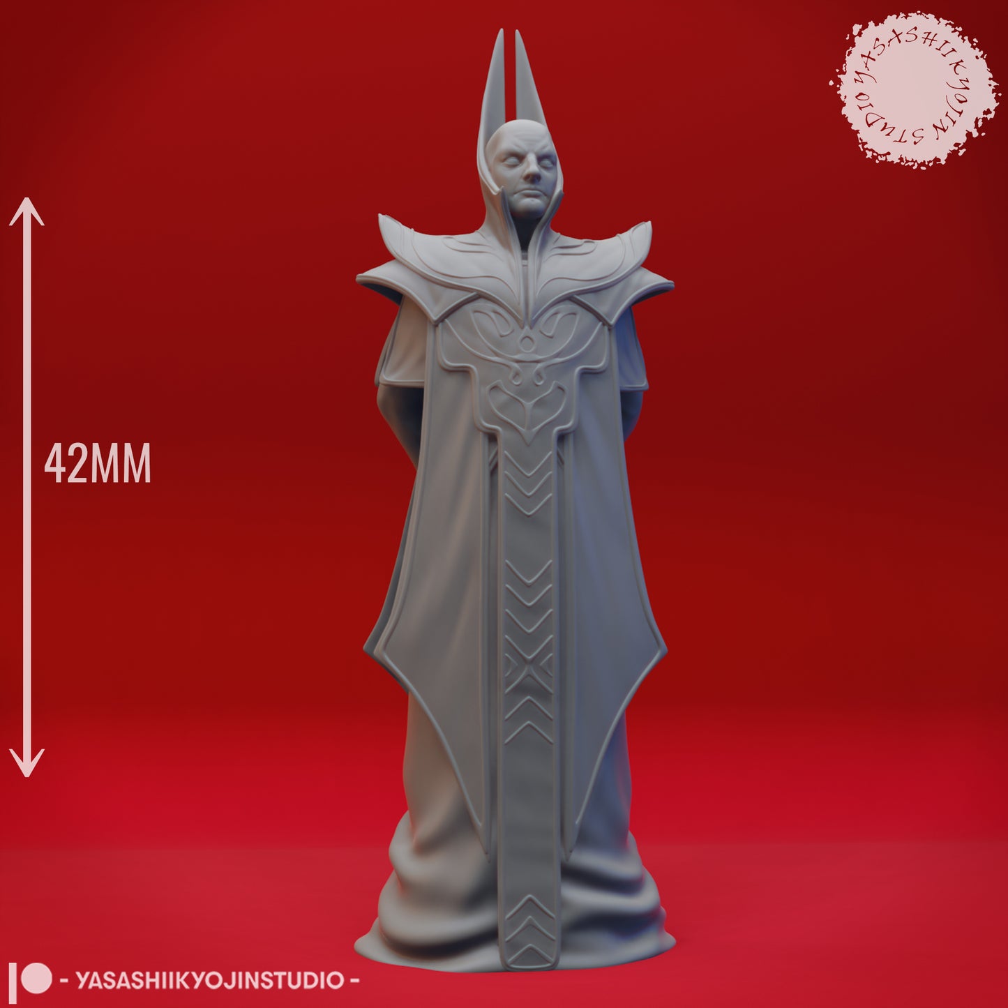 Red Wizard - Tabletop Miniatures (Pre-Supported STL)