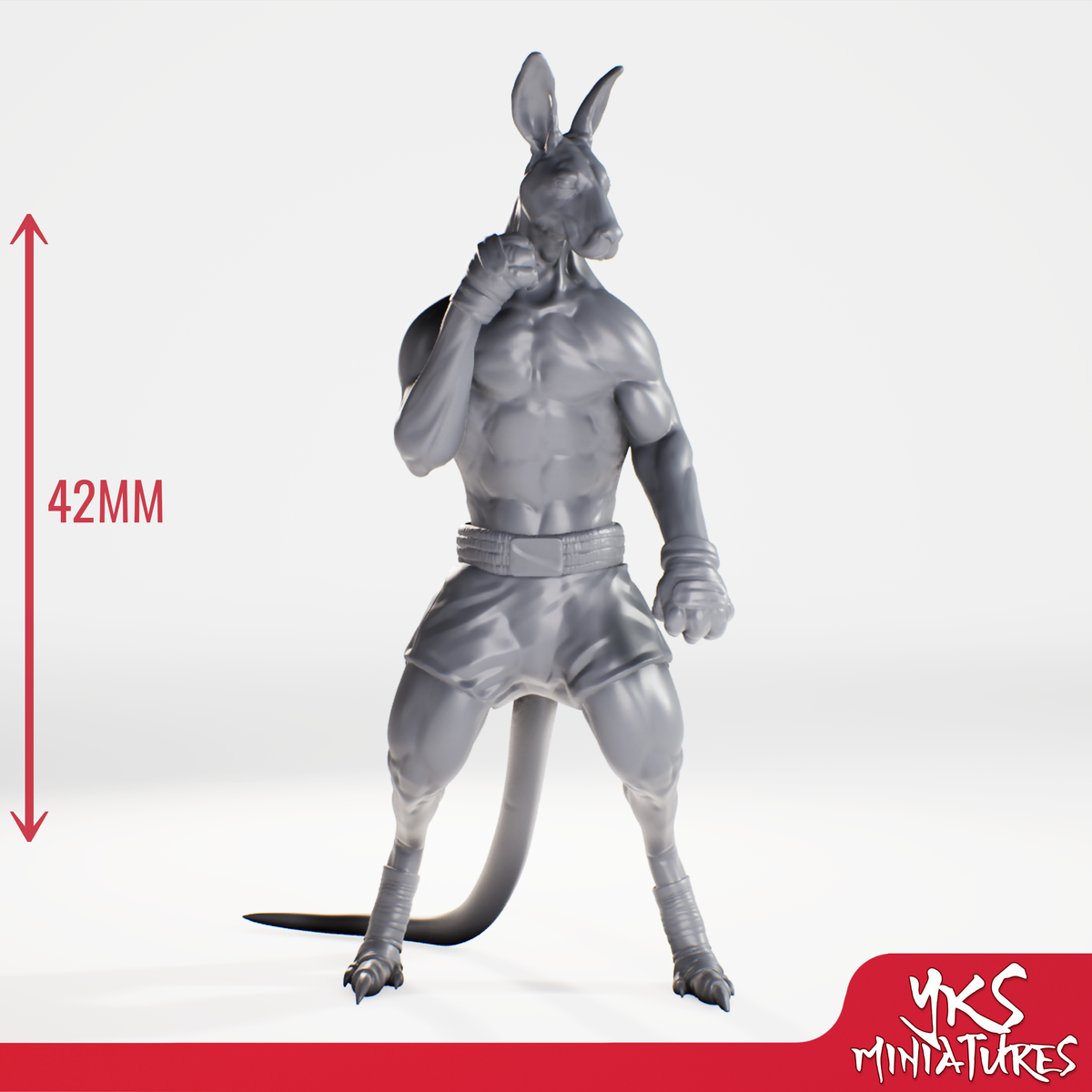 Roo-folk - 3D Printed Mini for Tabletop Gaming, Dungeons and Dragons, Pathfinder, Kings of War and other RPG's