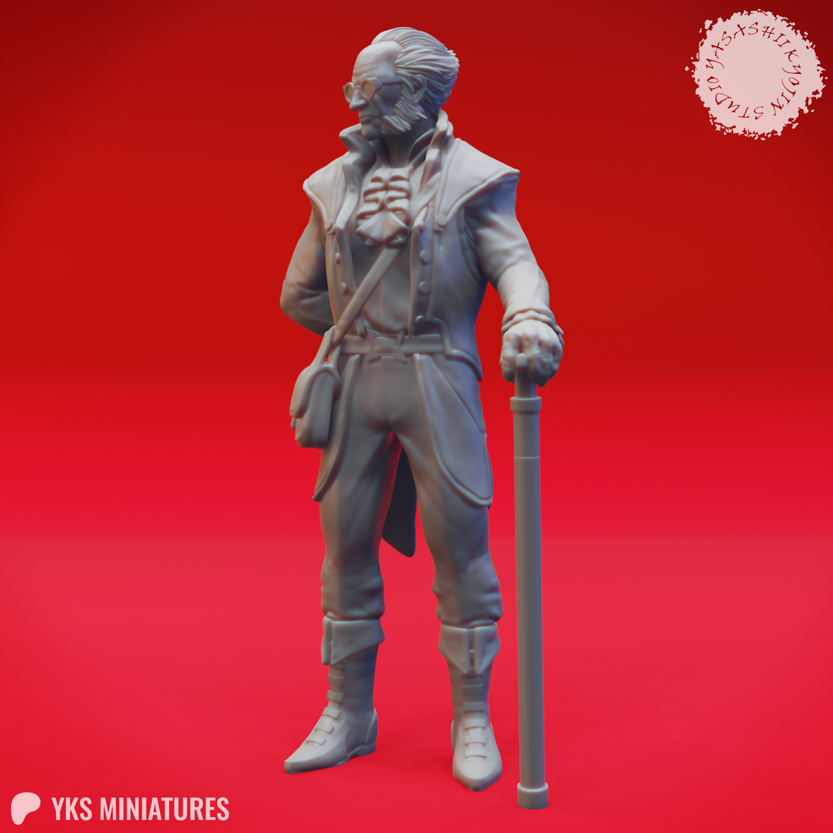 Rudolph van Richten (Rictavio) - 3D Printed Mini for Tabletop Gaming, Dungeons and Dragons, Pathfinder, Kings of War and other RPG's