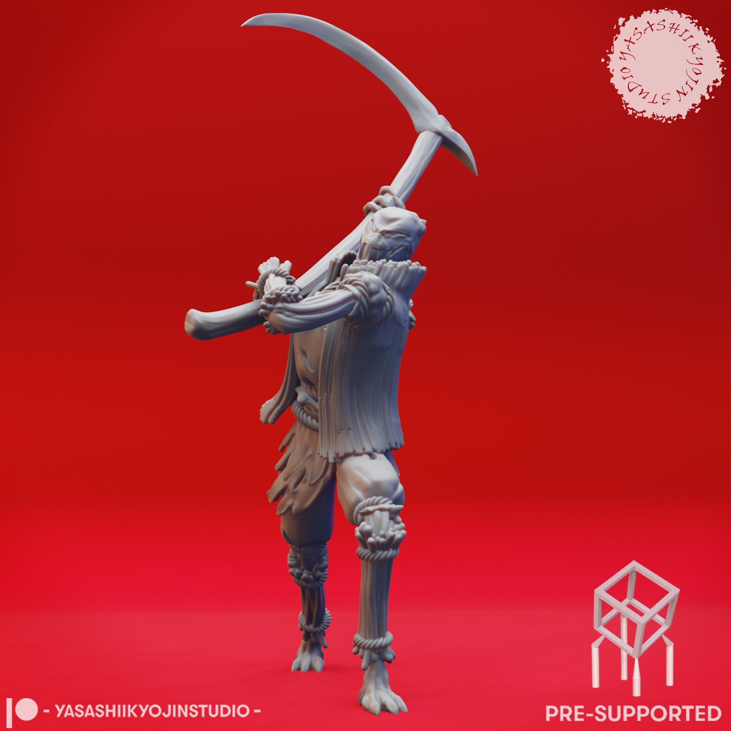 Scarecrow - Scythe - Tabletop Miniature (Pre-Supported STL)