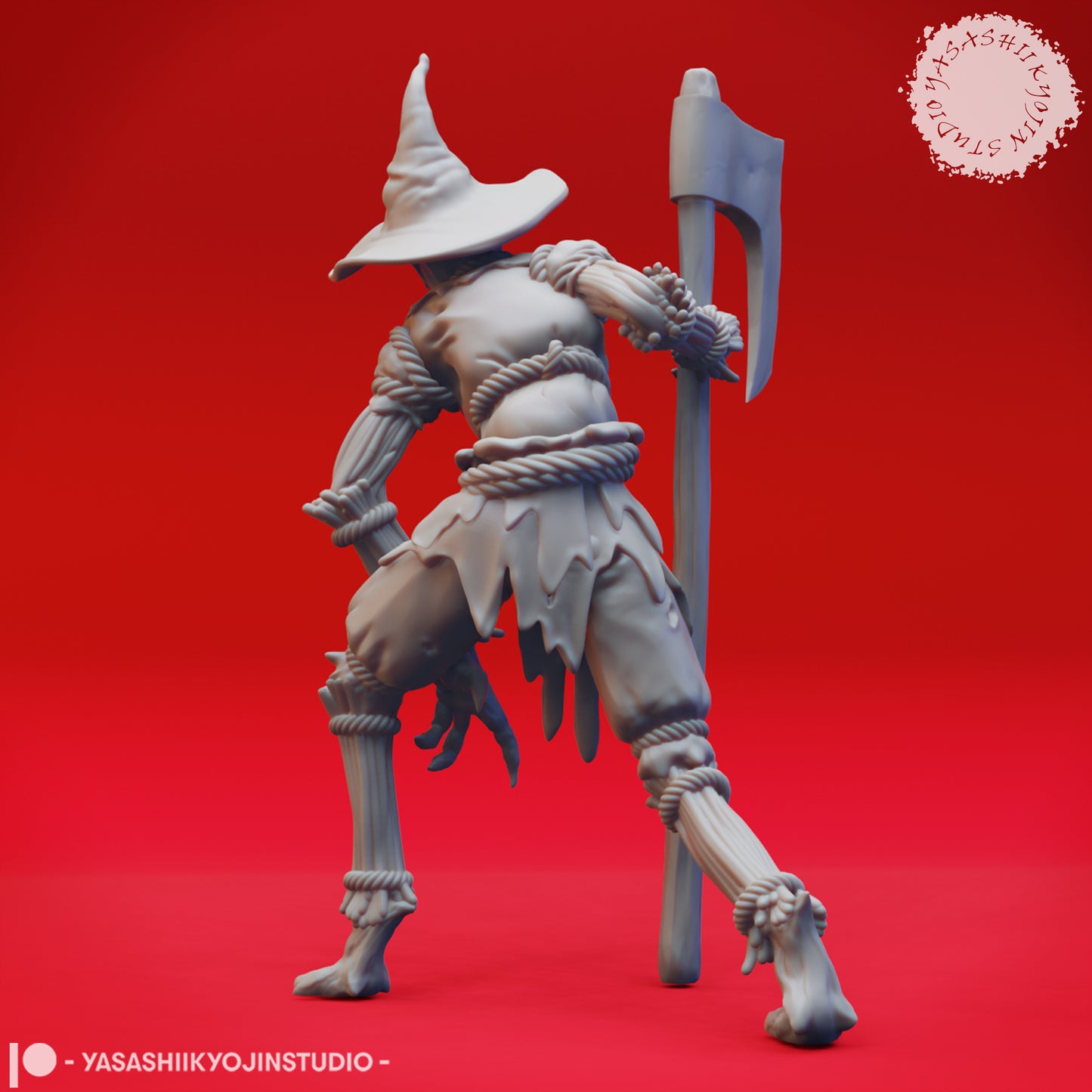 Scarecrow - Axe - Tabletop Miniature (Pre-Supported STL)
