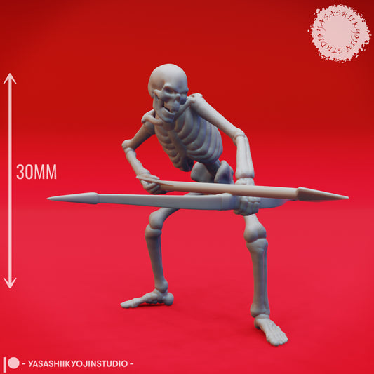 Skeleton Archer - A - 3D Printed Minis for Tabletop Gaming, Dungeons and Dragons, Pathfinder, Kings of War and other RPG's