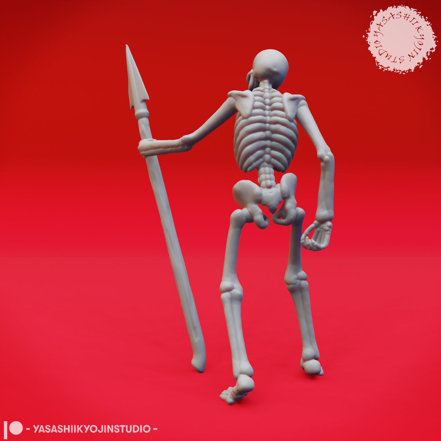 Undead Skeleton Spearmen - Tabletop Miniatures (Pre-Supported STL)