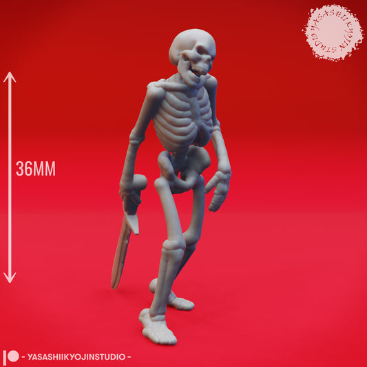 Skeleton Sword - A - 3D Printed Minis for Tabletop Gaming, Dungeons and Dragons, Pathfinder, Kings of War and other RPG's