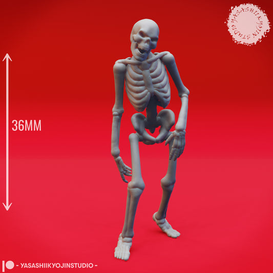 Skeleton Walker - A - 3D Printed Minis for Tabletop Gaming, Dungeons and Dragons, Pathfinder, Kings of War and other RPG's
