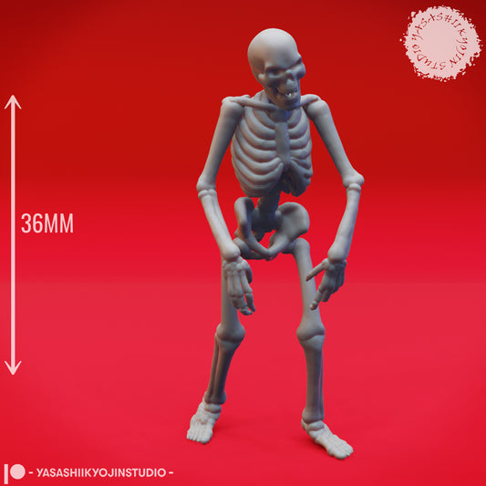 Skeleton Walker - B - 3D Printed Minis for Tabletop Gaming, Dungeons and Dragons, Pathfinder, Kings of War and other RPG's
