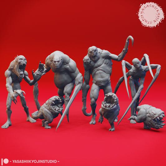 Sorrowsworn Mob - Bundle - 3D Printed Mini for Tabletop Gaming, Dungeons and Dragons, Pathfinder, Kings of War and other RPG's