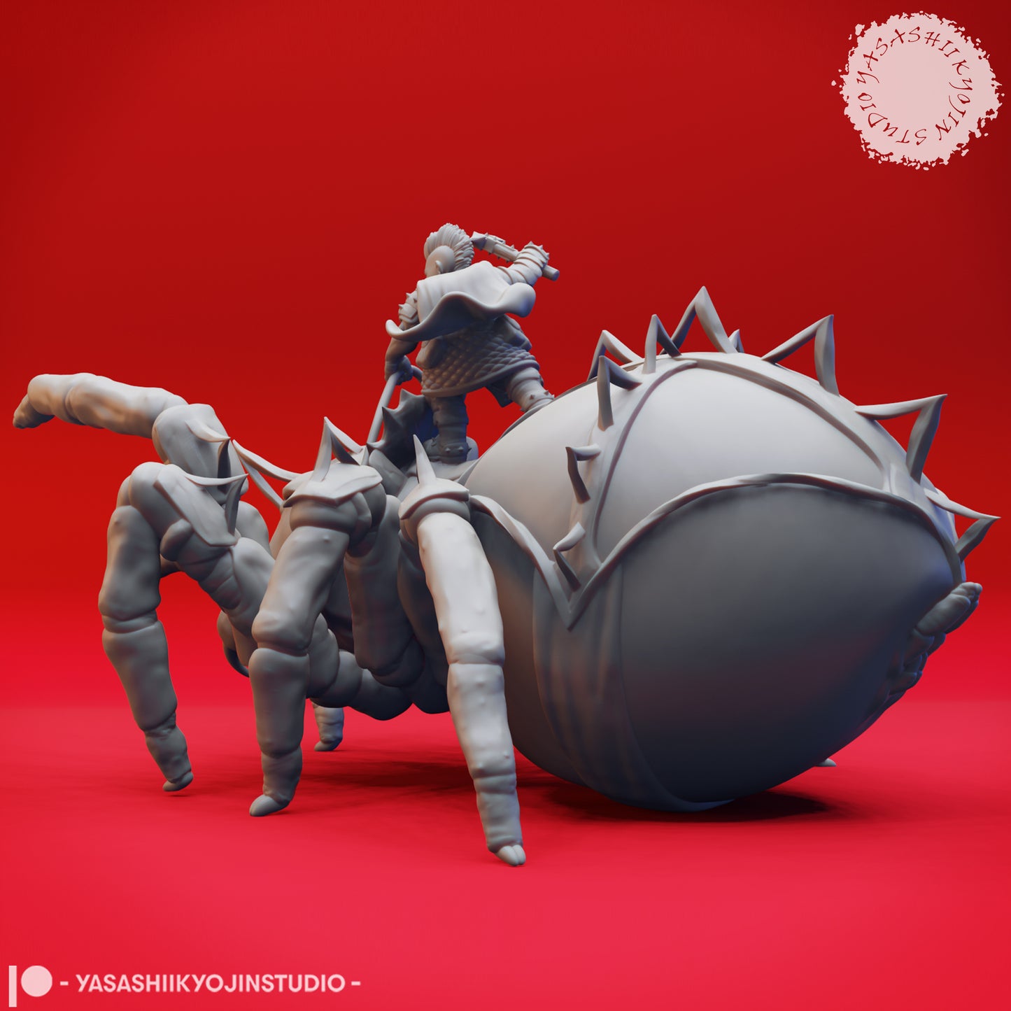 Steeder - Battle - 3D Printed Mini for Tabletop Gaming, Dungeons and Dragons, Pathfinder, Kings of War and other RPG's