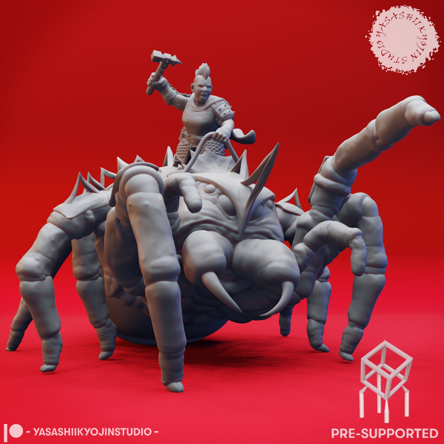 Steeder - Battle - Tabletop Miniature (Pre-Supported STL)
