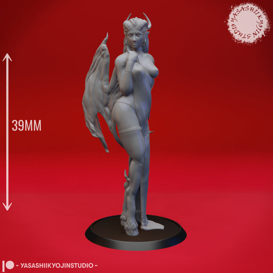 Succubus - 3D Printed Mini for Tabletop Gaming, Dungeons and Dragons, Pathfinder, Kings of War and other RPG's